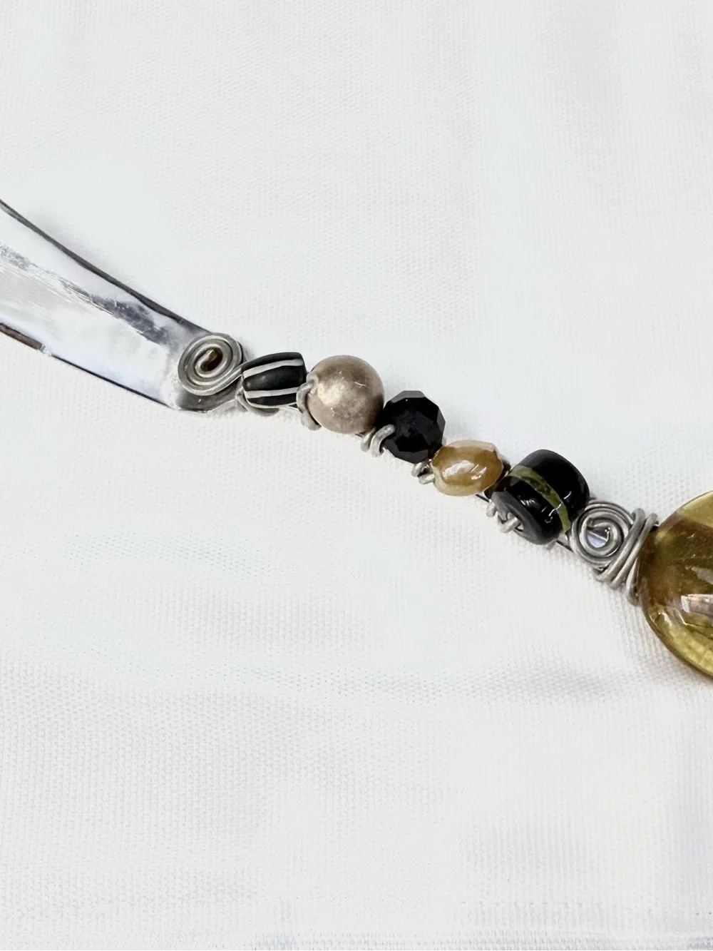 Beaded Butter Knife Featuring University of Iowa Hawkeyes Logo.
